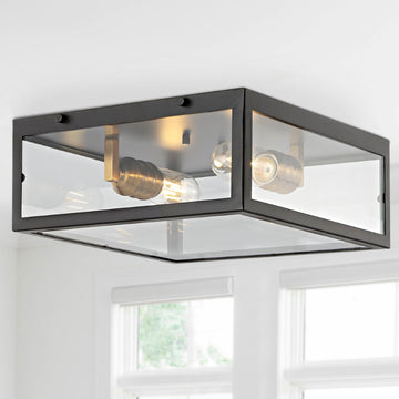 Grayson 12" Metal/Glass LED Flush Mount